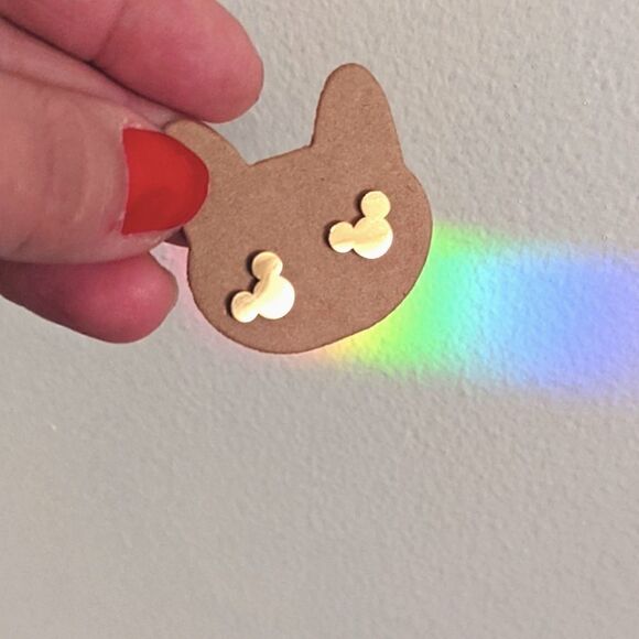 Mouse Bear Shape Iconic Minimalist Stainless Steel Dainty Gold Stud Earrings - Picture 4 of 9